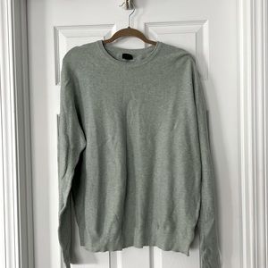 J. Crew Men's Crewneck Sweater in Light Gray